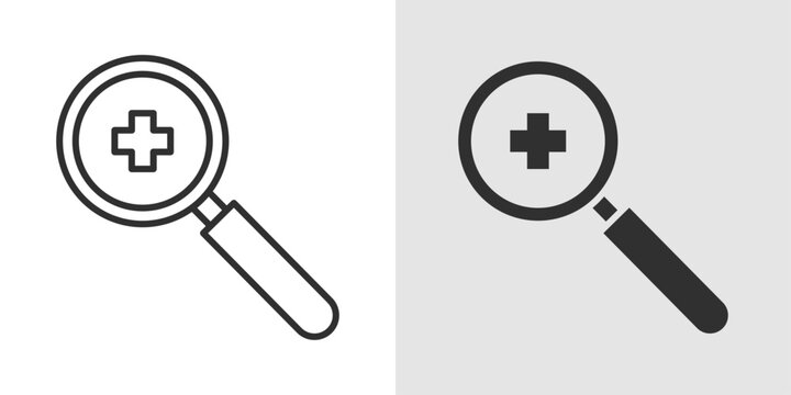 Health Research Icon representing scientific studies, clinical trials, and data analysis focused on improving medical knowledge, treatments, and public health outcomes.
