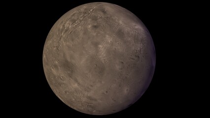  Planet mars with it moons Phobos. 3d illustration © Wublie