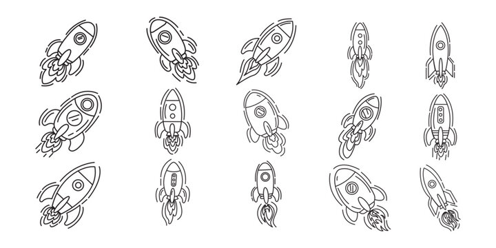 Hand Drawn Rocket Doodle