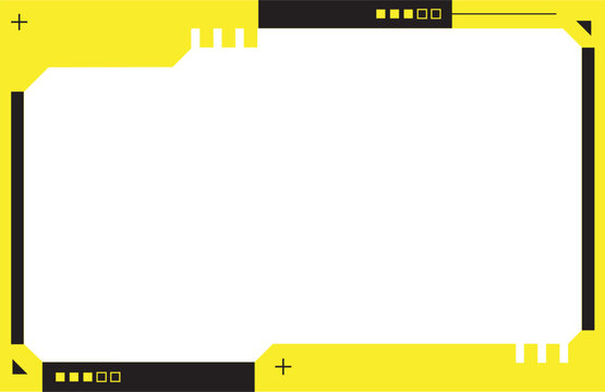 Cyberpunk Futuristic Border Frame for Twitch Overlay and Gaming Stream