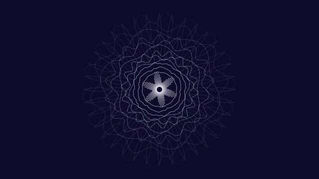 Premium 4K seamless loop of Anahata Heart Chakra cymatic mandala sacred geometry morphing in a cinematic void. Ideal for VJ sets, trance visuals, meditation apps, and yoga studios.