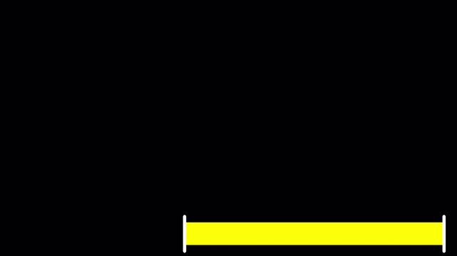 line title animation. Simple and easy to use in tow colors on transparent background in 4K animation Simple and clean lower third with alpha channel title line animation