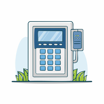 Security alarm system panel with keypad and display