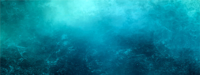 Obraz premium Deep blue underwater background with light rays, turquoise ocean water texture vector, ethereal sea surface with sunbeams and bubbles