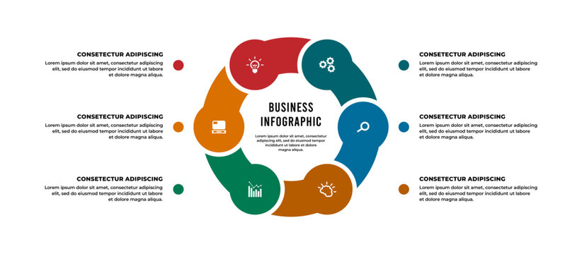 step timeline Infographic business template design