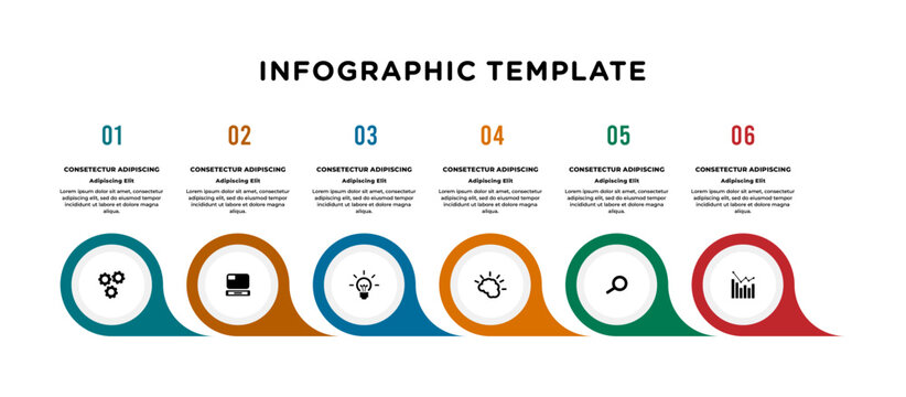 step timeline Infographic business template design