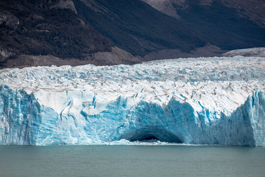 Ice cave in Perito Moreno Glacier wall, Patagonia Argentina