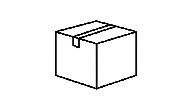 Simple closed cardboard parcel box.