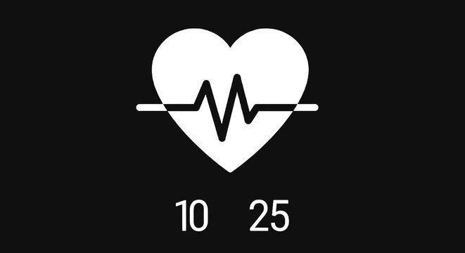 Medical Heartbeat Pulse Line Icon Symbol.