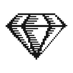 Fototapeta premium Minimalist heart shape with geometric pixel art pattern vector