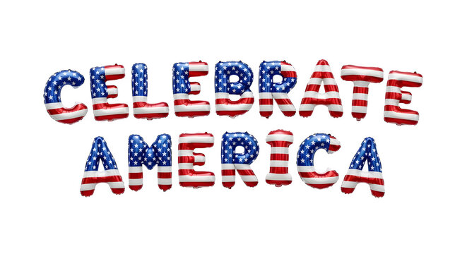 Celebrate america with patriotic spirit on 4th of july isolated on transparent background