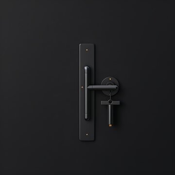 Black silhouette of a vintage 1961 rotary dial telephone