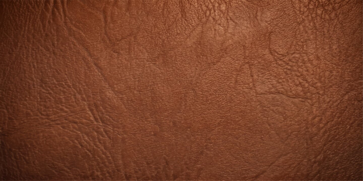 A close-up shot of rich brown leather, showcasing the texture and details with natural tones.