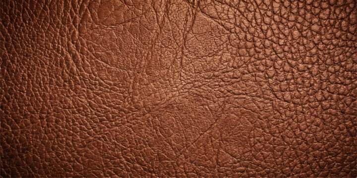 A detailed shot of brown leather texture. Emphasizing the natural grain and subtle imperfections, it evokes a sense of luxury, durability, and timeless appeal.