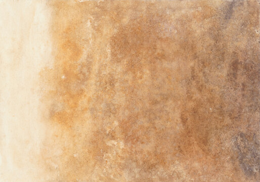Minimalist Watercolor Wash with Earthy Ochre and Smoky Sienna Tones