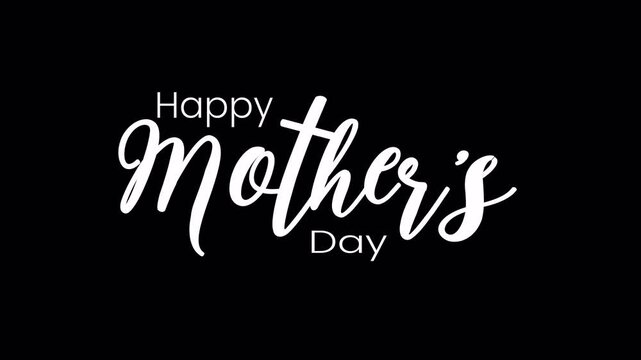 mother's day text alpha with alpha channel perfect for overay of greeting mother's day