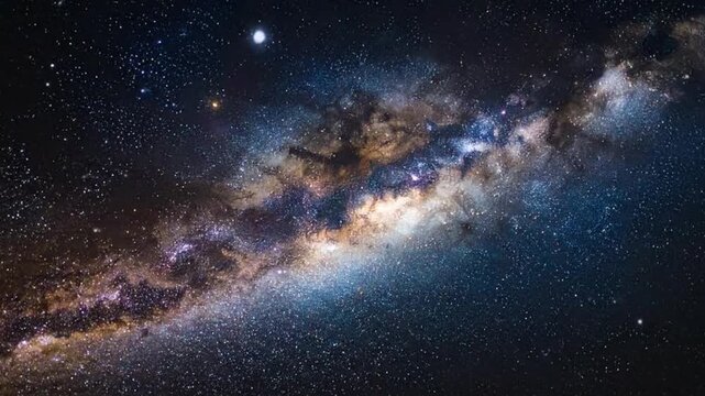 A beautiful view of the filled with countless shining stars in space
