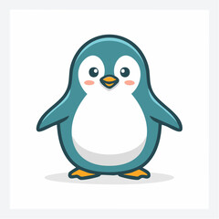 Obraz premium Cute cartoon penguin illustration