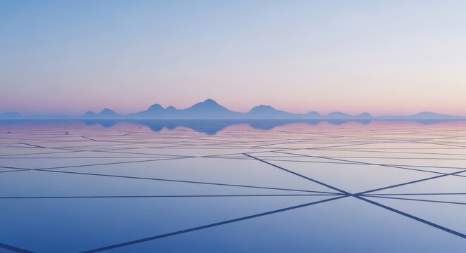 Salar de Uyuni Mirror Effect Landscape at Sunrise Sky Reflection