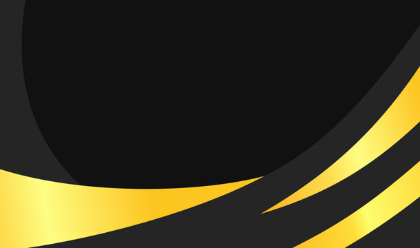 Sleek black background with golden flowing abstract shapes, perfect for luxury branding, elegant presentations, and sophisticated design projects.