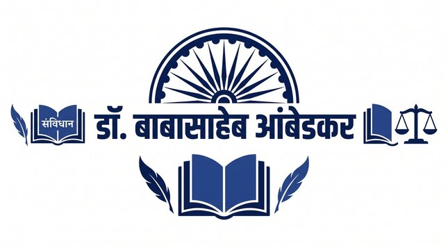 Dr bhimrao ambedkar jayanti hindi typography on white background