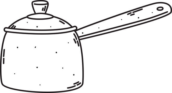 Panci Kecil Hand Drawn untuk Dekorasi Cafe dan Dapur