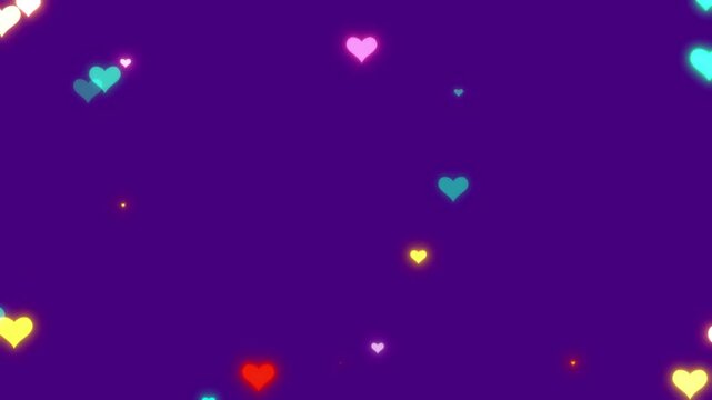 Sky Indigo 4B0082 Hex Code - Hearts fly in a circle. Snowstorm. Swirling particles infinite loop background animation fluid shapes abstract motion design template advertising content space text logo