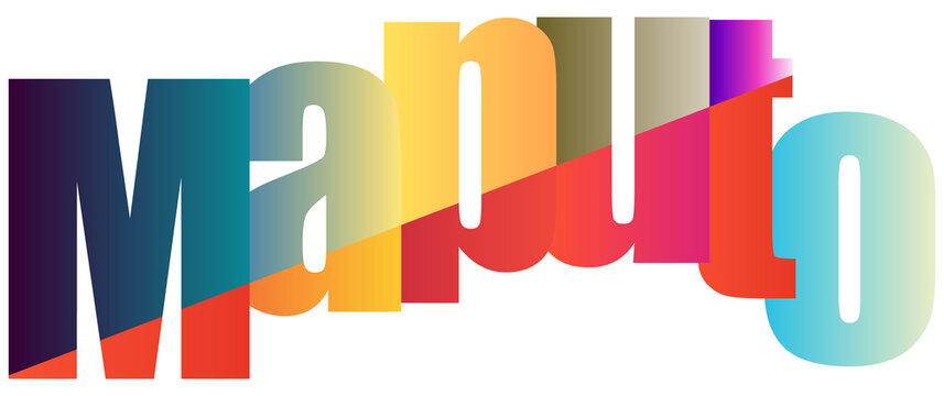 Colorful gradient text design featuring stylish word Maputo