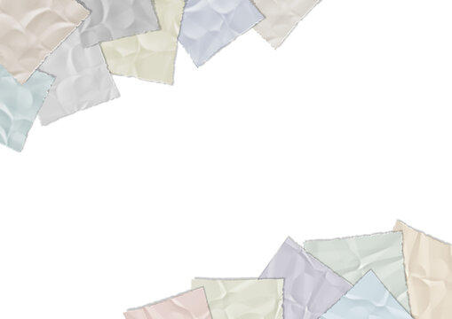 Crumpled Muted-colored paper overlap.