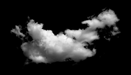 Fototapeta premium abstract white fluffy cloud isolated on a black background. design use cloud transparent in nature, blending with smoke in the sky, floating softly with a light texture