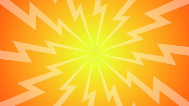Pop art background animation. Comic Speed ​​lines 4K motion animation.