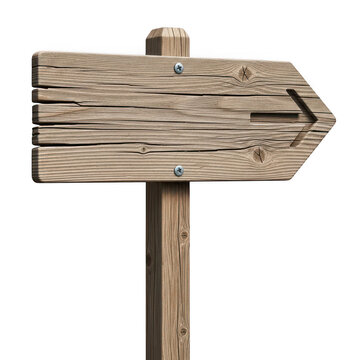 Old wooden signpost with weathered directional arrows pointing in different directions