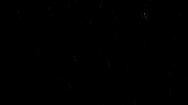 Heavy Rain Falling on Black Background &ndash; Seamless Rain Loop Overlay (4K 30fps)