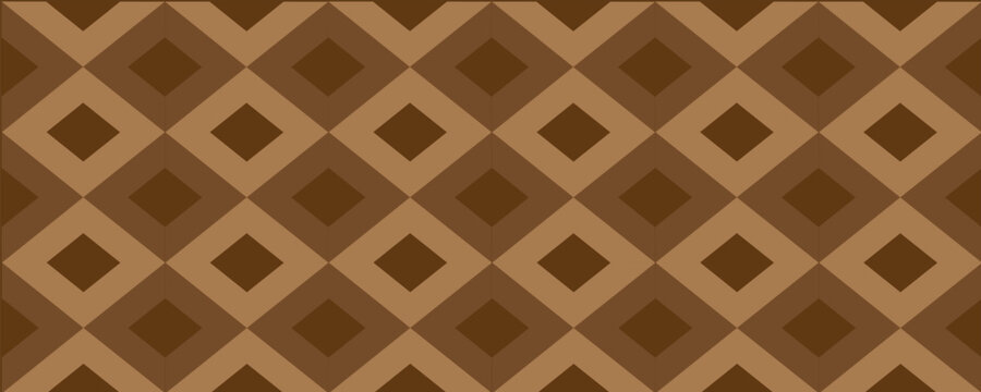Geometric Seamless Pattern with Brown Diamond Shapes and Earth Tones