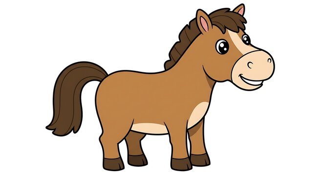 可愛い馬のイラスト 子供向け
