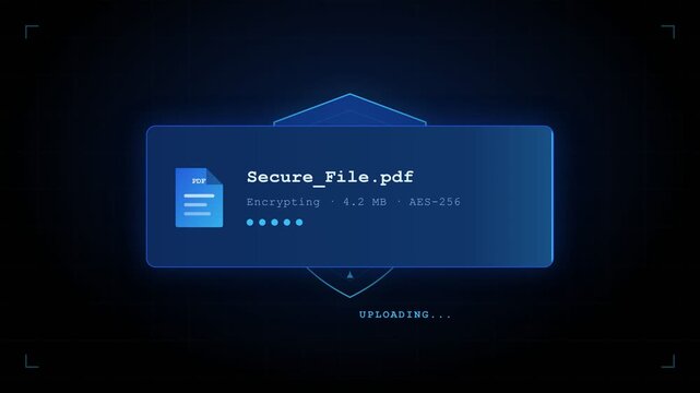 Secure PDF File Encryption Uploading Process