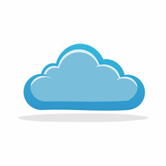 Fototapeta premium Stylized Blue Cloud Icon