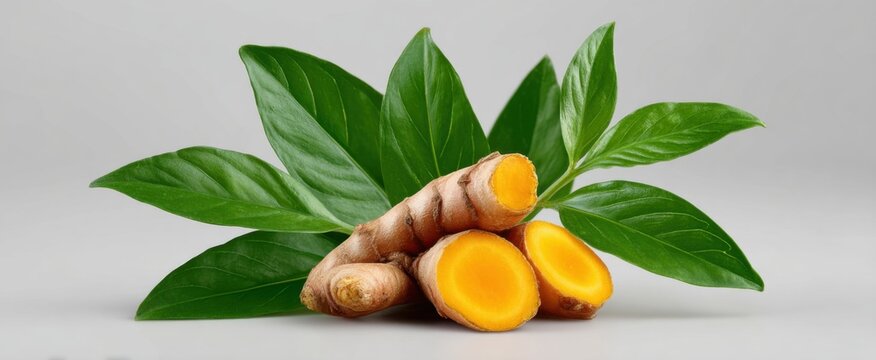 Fresh turmeric root and chunks colorful seasoning cherished for its wellness perks and cooking uses.