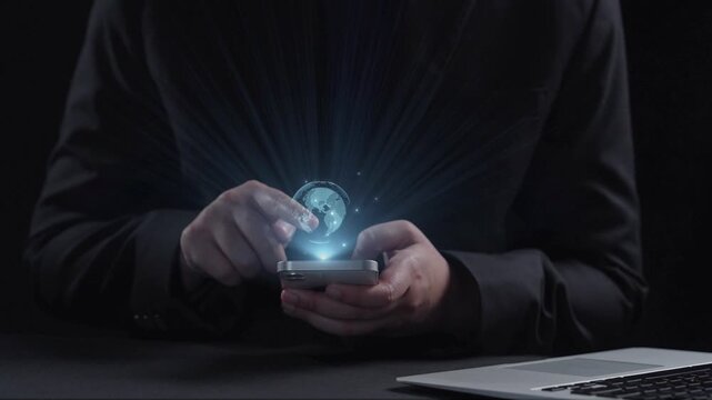 A visual representation of global communication featuring hands using a smartphone with various languages displayed around a digital globe, emphasizing connectivity and technology. Qubit