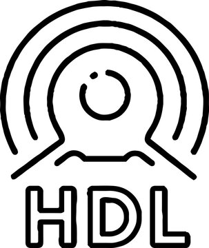 HDL high density lipoprotein medical icon
