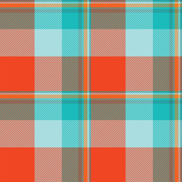 Clan tartan seamless check, spanish fabric textile vector. Rectangle texture pattern background plaid in teal and bright colors.