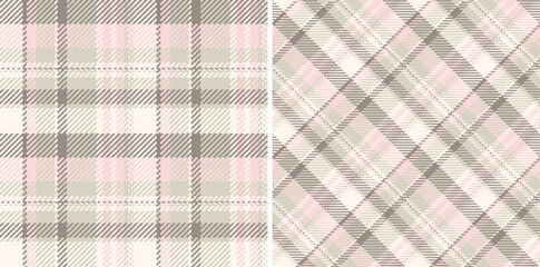 Fototapeta premium Texture textile background of seamless plaid vector with a tartan pattern check fabric. Set in coffee colors for bed sheet designs in bedroom.