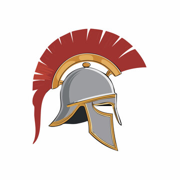 Illustration of a Roman Centurion Helmet