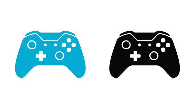 Flat design media player icons with control buttons on white