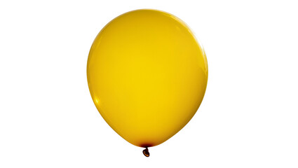 Bright yellow balloon smooth surface, isolated on transparent background © Marcel