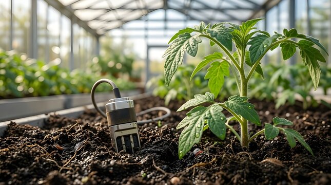 Smart Agriculture Soil Sensor for Monitoring Plant Growth in Modern Greenhouse