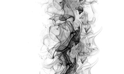 Naklejka premium Smoke abstract background, black and white gradient texture