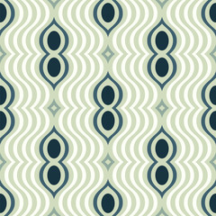 Fototapeta premium Celadon green Abstract oriental geometry, geometric contemporary background with multiple wavy ogee lines seamless vector pattern for wallpapers, fabrics, packaging design, creative projects