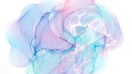 Obraz premium smoke light color texture pattern wave pink blue