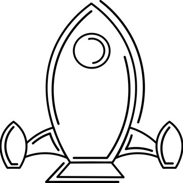 Hand Drawn Rocket Doodle